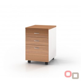 Premium Walnut Mobile Pedestal 3 Drawers - 3 Colours