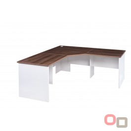 Premium Walnut 3 Piece Corner Workstation 1800 - In 3 Colours