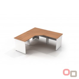 Premium Walnut 3 Piece Corner Workstation 1800 - In 3 Colours