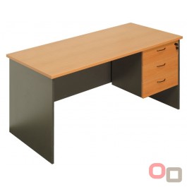 Office Desk 1500 with Fixed Drawer