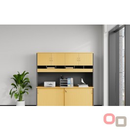 Wall Unit with Pigeon Holes and Cupboards 1800 - 3 Colours