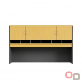 Pigeon Hole Hutch with Overhead Cupboards 1800 BEECH - More Colours