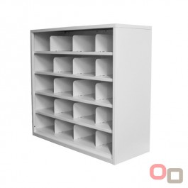 Steelco Metal Pigeon Hole Shelving Unit - 20 Slots