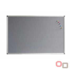 Premium Grey Fabric Office Pin Board - 900H