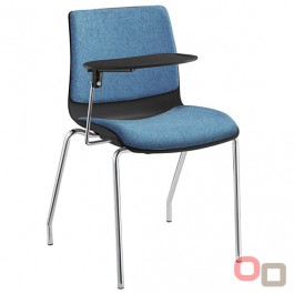 Pod Upholstered Tablet Chair - Leg Frame 