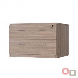 2 Drawers Lateral Filing Cabinet - Tawny Linewood