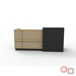Sempre Reception Counter - Black 2400
