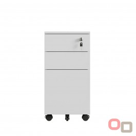 Max Slim Metal Mobile Pedestal 3 Drawers - 2 Colours