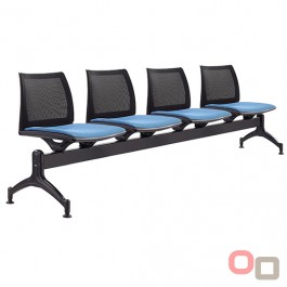 Vinn Mesh Back Beam 4 Seating - Upholstered