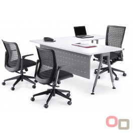 Vee L-Shaped Corner Workstation 1500 - Check Stock