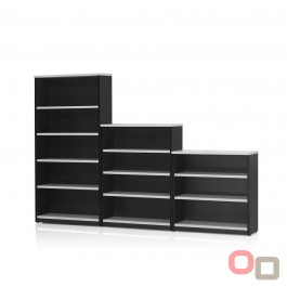 Open Bookcase 1500H WHITE Charcoal - And 5 Colours