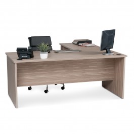 Desk With Universal Return 157 - Tawny Linewood