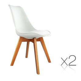 Eames Retro Cafe Chairs x 2 - White