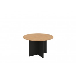 BEECH Round Meeting Table with Cross Base 1200 - More Colours