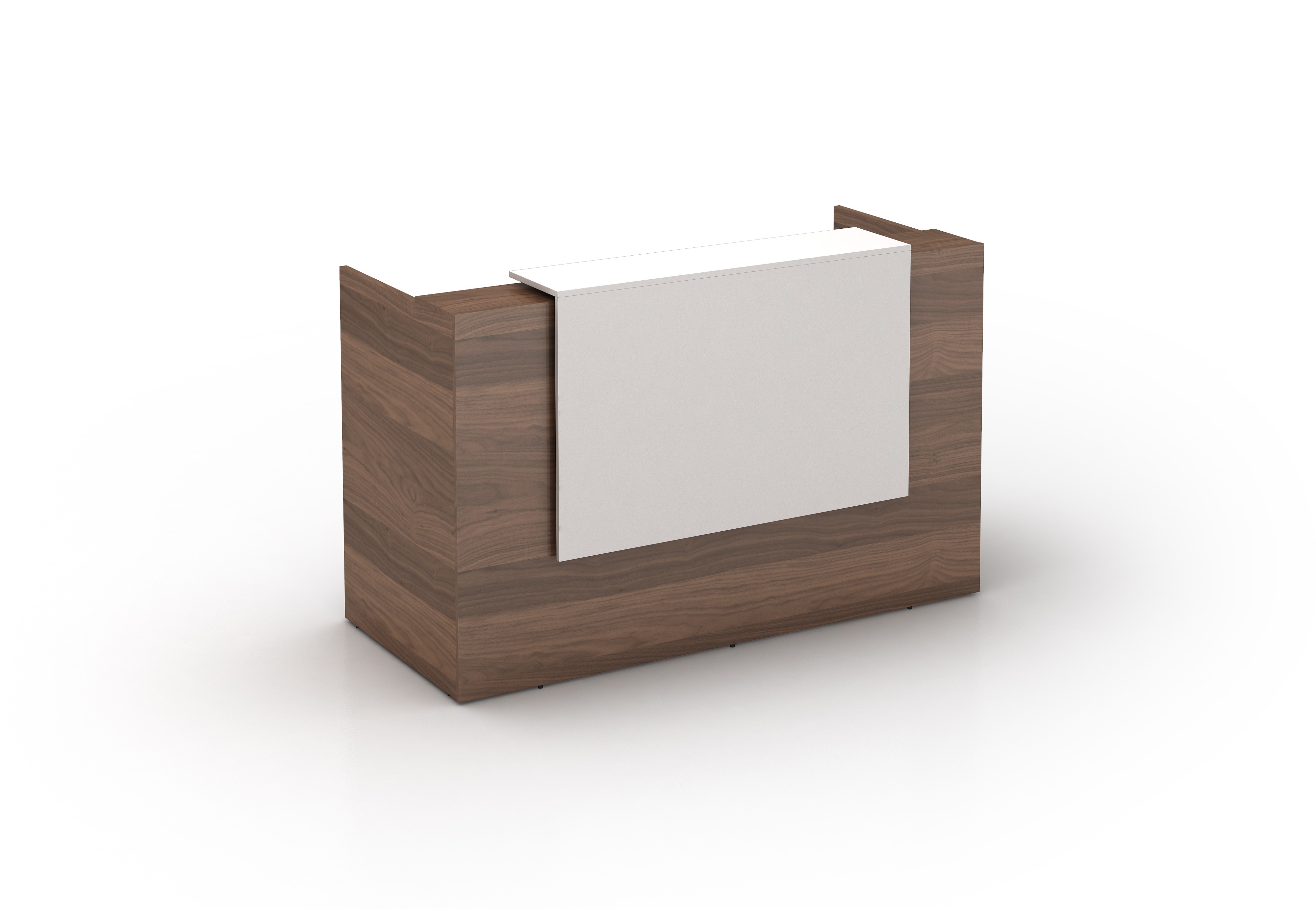 Opal Reception Counter Reception Desk Walnut New Products