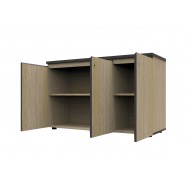 Infinity Swing Door or Hinge Door Credenza 1500 - WHITE or OAK