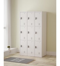 Zip 9 Door Metal Storage Locker - Pad Latch