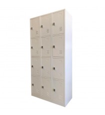 Zip 12 Door Metal Storage Locker - Pad Latch