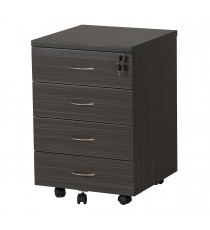 Mobile Pedestal 4 Drawers Blackened - 2 Colours