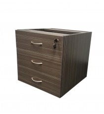 Fixed Pedestal 3 Drawers Blackened Linewood - 2 Colours