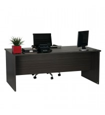 Open Slab End Desk 1500 x 750 - Blackened Linewood 