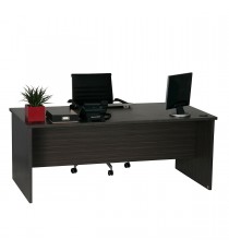 Open Slab End Desk 1800 x 900 - Blackened Linewood