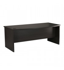 Bow Front Office Desk 2100 - Blackened Linewood