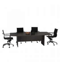  Boat Shaped Boardroom Meeting Table - Blackened