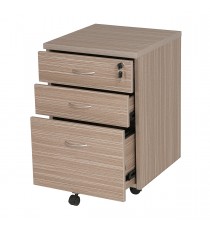 Mobile Pedestal 3 Drawers TAWNY Linewood - 2 Colours