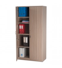 Full Door Storage Cupboard - Tawny Linewood 1800H