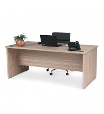 Open Slab End Desk 1800 x 750 - Tawny Linewood