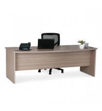 Bow Front Office Desk 1800 - Tawny Linewood
