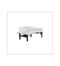 AGILE+ Triple Motors Electric Corner Workstation 120 deg - 2 Sizes