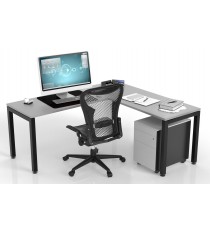 Plaza 50mm Square legs Corner Workstation 1816