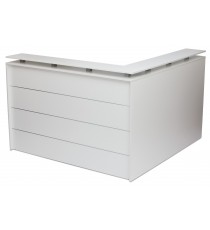Corner Reception Desk Facade Only WHITE 1800