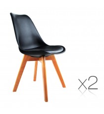 Eames Retro Cafe Chairs Black x2