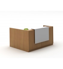 Opal L Shaped Reception Counter BEECH 1800
