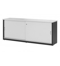 Sliding Door Credenza / Buffet 1500 WHITE CHARCOAL - 5 Colour Options
