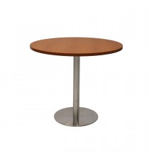 Round Flat Disc Base Meeting Table 900 Chrome