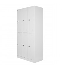 Zip 6 Door Metal Storage Locker - Pad Latch