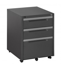 Steelco Classic Metal Mobile Pedestal 3 Drawers - 3 Colours