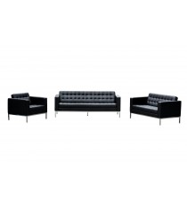 Como 3 Seater Leather Lounge