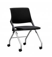 Zax Cross Training Chair with Castors - Black or Silver Frame