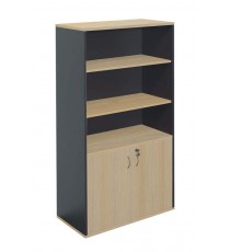 Half Door Stationery Cupboard with Lock - Natural OAK