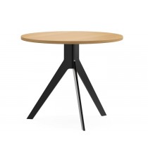 Delta Black Round Meeting Table 3 Legs 700mm