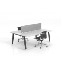 Edge Metal Frame Double Desk 1500 - Many Options