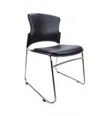 Eve PU Black Visitor Chair 