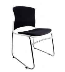 Eve Visitor Chair Black and White - Check Stock*