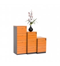 3 Drawer Filing Cabinet Cherry - 3 Colours