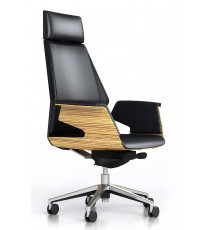 Executor V Zebrano Leather Chair 